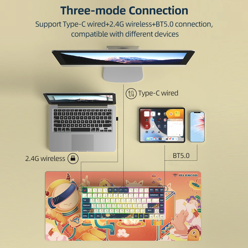 iBlancod-K84-84-Tasten-Tri-Modus-Mechanische-Gaming-Tastatur-Hot-Swap-PBT-Fuumlnfseitige-Sublimation-2003673-3